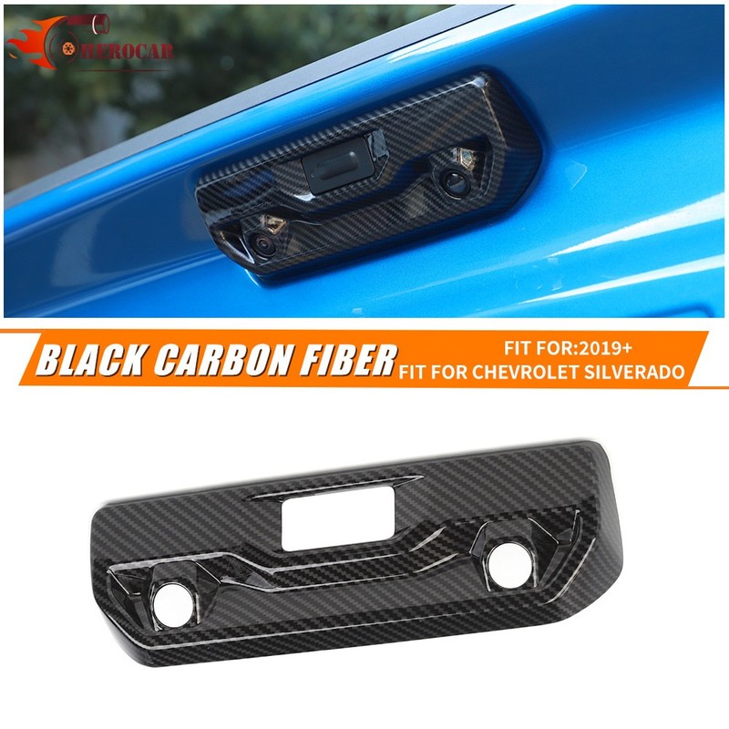Carbon Fiber Tailgate Handle Cover For Chevy Silverado/Sierra 2022 2023 2024 25