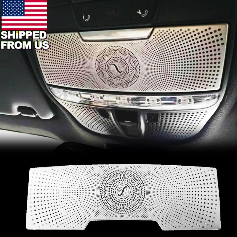 For Mercedes C Class W205 2015-2019 Silver Inner Roof Reading Light Cover Trim