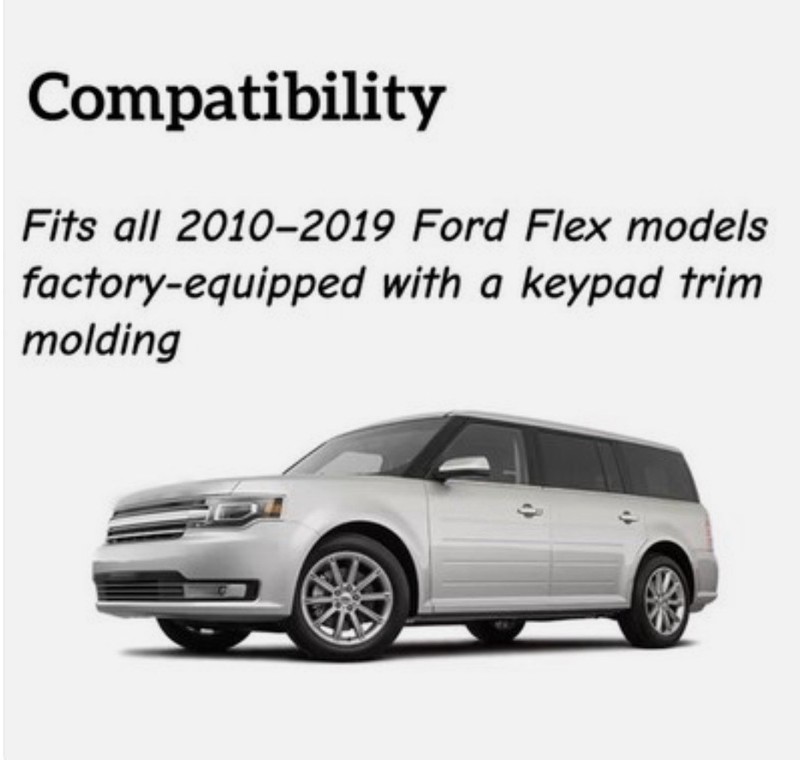 For 2010-2019 Ford Flex Door Entry Keypad Pillar Molding Trim Left Driver-Side gallery