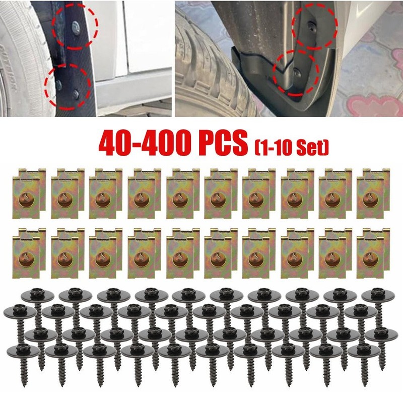 For KIA Body Bolts U-nut Clips Engine Under Cover Splash Shield Guard 40-400X