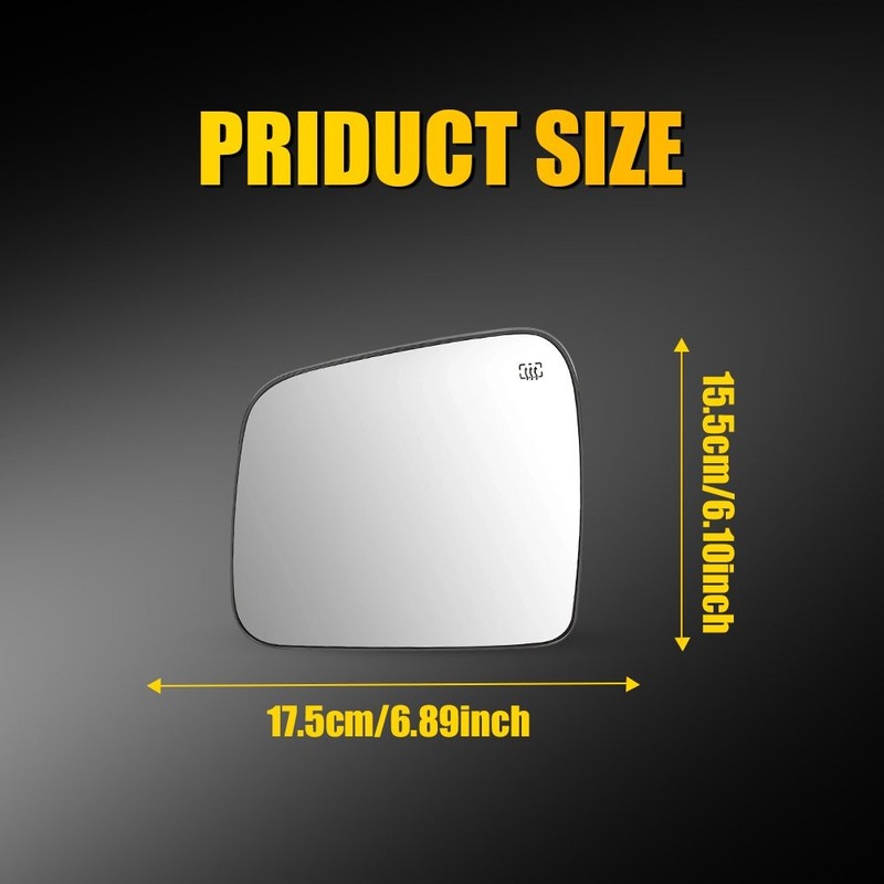 Driver Side View Mirror Glass W/Heated For 2011-2022 Dodge Durango 68092053AB gallery