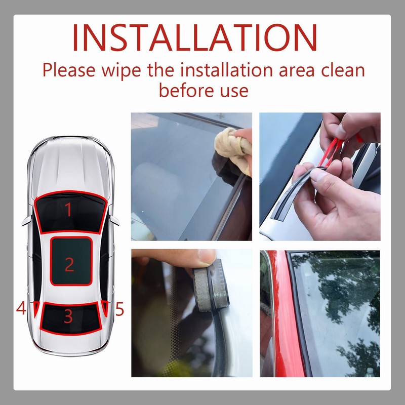 19mm Car Windshield Weather Seal Rubber Trim Molding Cover 10 Feet For Honda USA gallery