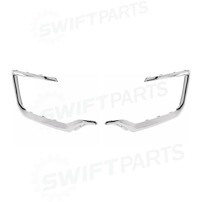 Left+Right Side Front Chrome Molding Bumper Trim Set For 2016 2017 GMC Terrain gallery