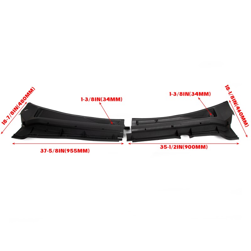 HECASA FOR 11-16 Super Duty F250 F350 Windshield Wiper Cowl Panel Grille LH+RH gallery