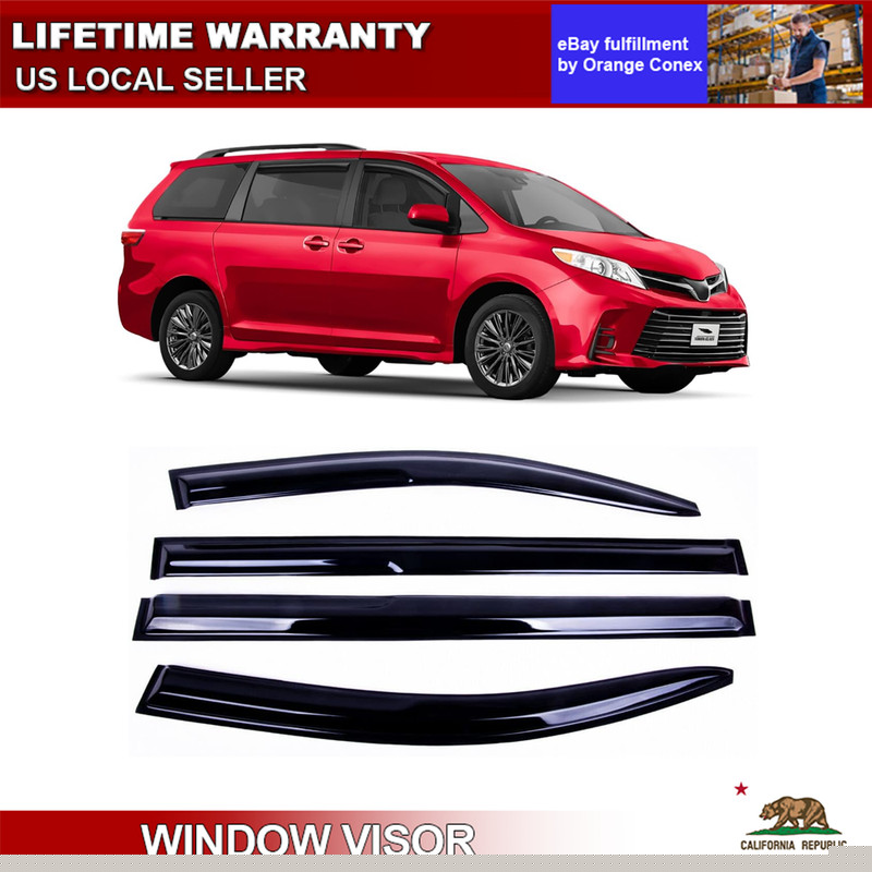 For Toyota SIENNA 2011-2020 window Vent visor sun guard rain deflector Shade