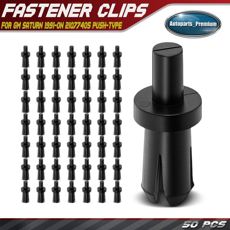 50Pcs 5 mm Nylon Door Handle Hardware Retainers Clips Push-Type for GM Saturn
