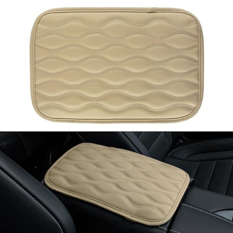Waterproof Car Armrest Seat Box Cover PU Leather Arm Rest Protector Cushion Pad gallery