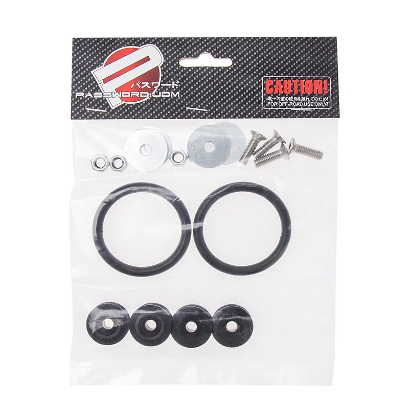 4X Locking Nuts W/ Screws Quick Release Fasteners Bumper Fender Hatch Lids Kit gallery