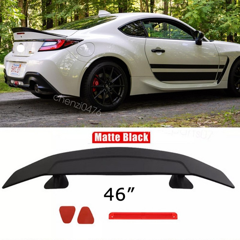 For Toyota GT86 Matte Black 46inch GT Style Racing Rear Trunk Spoiler Tail Wing