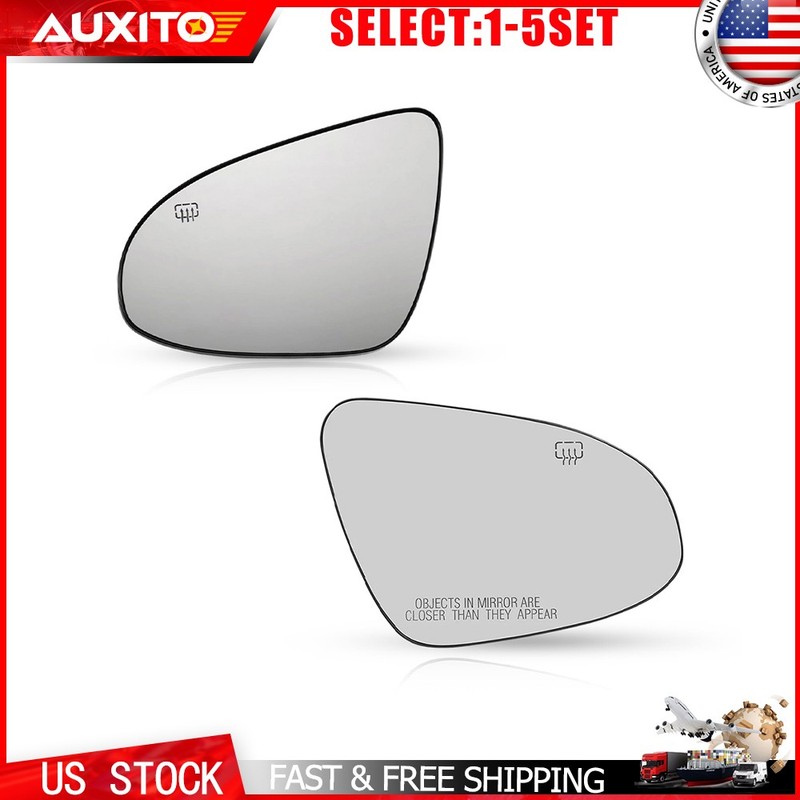 Fit 2014-2019 Toyota Corolla Heated Side Mirror Glass TO1325117 TO1324117 2-10X