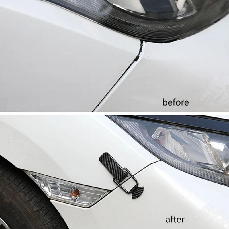 Car Bumper Fixed Lock Security Buckle Hooks Clip Fasteners Decor Carbon Fiber gallery
