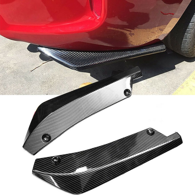 New For W204 Benzs Carbon Fiber Look Rear Bumper Chin Lip Spats Apron Splitter gallery