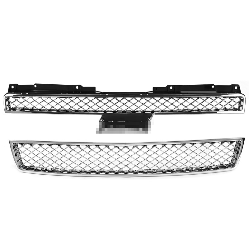 Chrome Grille For Chevy Tahoe/Suburban LTZ 1500 2500 2007-2013 14 Upper Lower gallery