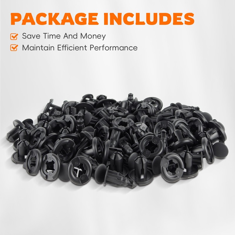 50x New 10mm Hole Plastic Push Pin Rivet Fastener Clips for Car Bumper Door Trim gallery