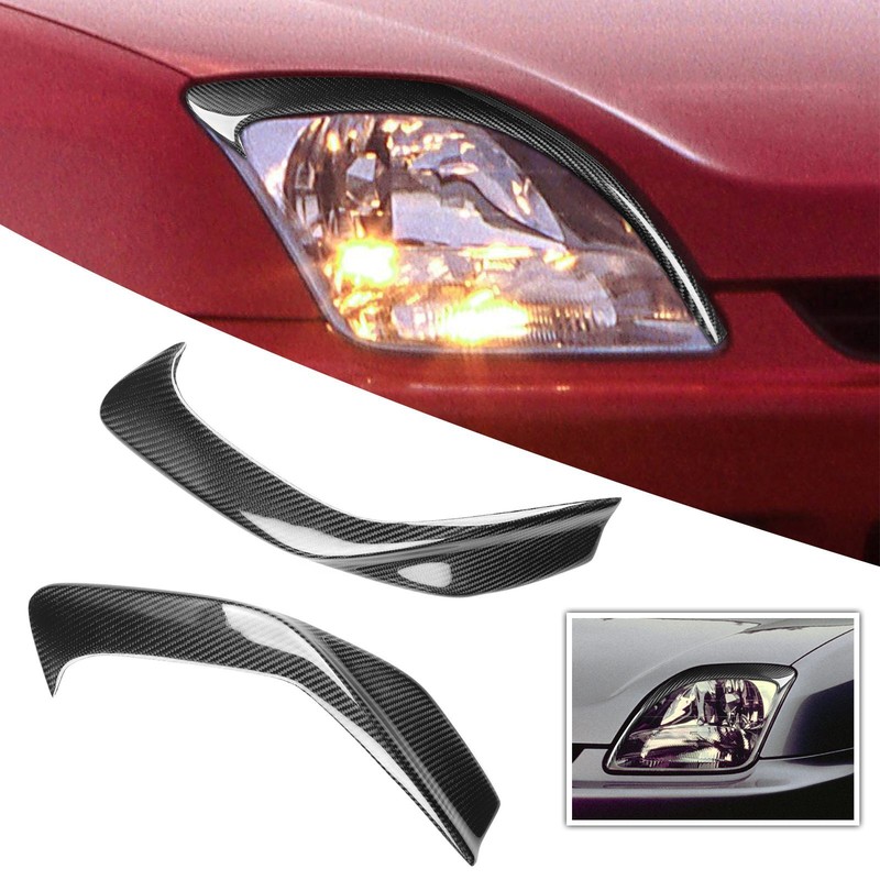 Carbon Fiber Headlight Eyelids Eyebrows for 97-01 Honda Prelude 1998 1999 2000