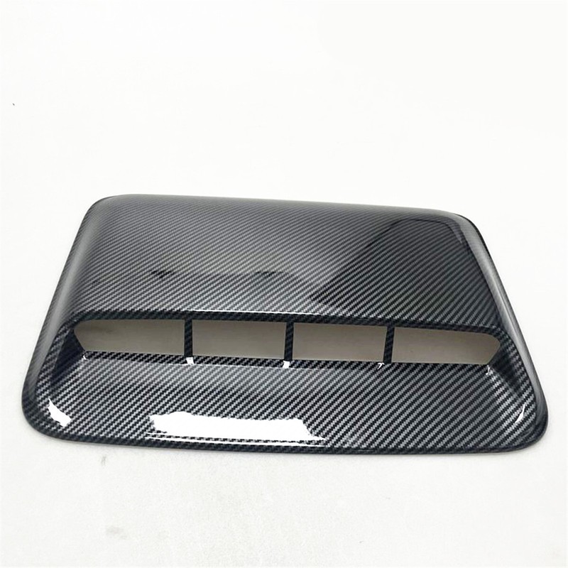 Carbon Fiber Look Car Hood Scoop Vent Bonnet Cover Air Flow Intake Decorative