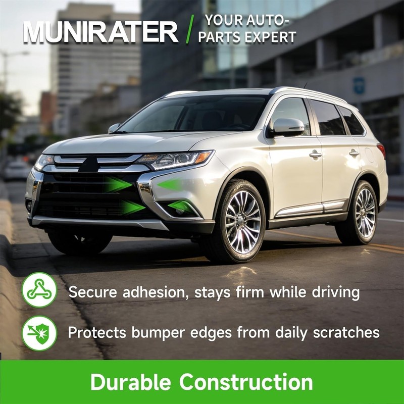 Left Front Bumper Chrome Trim Molding Strip Replacement for 2016-2019 Mitsubi... gallery