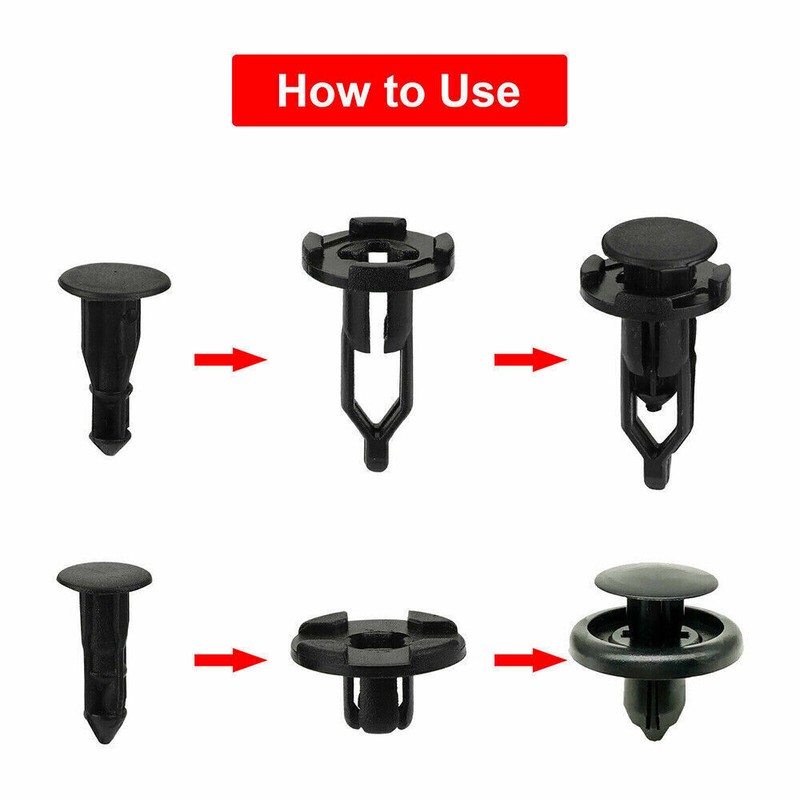 100x TOYOTA & LEXUS Car Trim Panel Clips Bumper Fender Pin Rivet 7 8 9mm Engine gallery