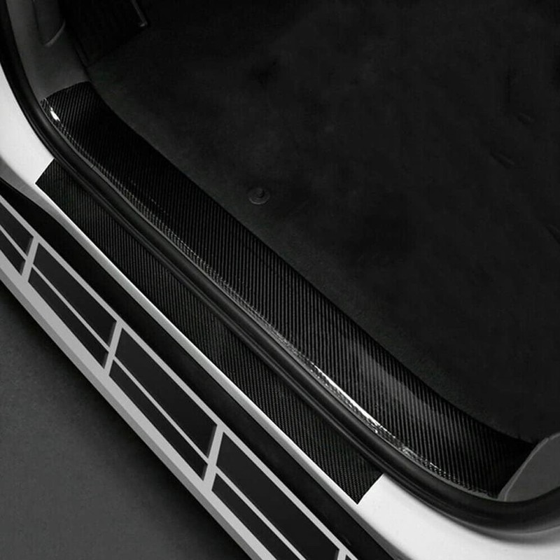 Carbon Fiber Vinyl Car Door Sill Scuff Cover Plate Sticker For Dodge Accessories gallery