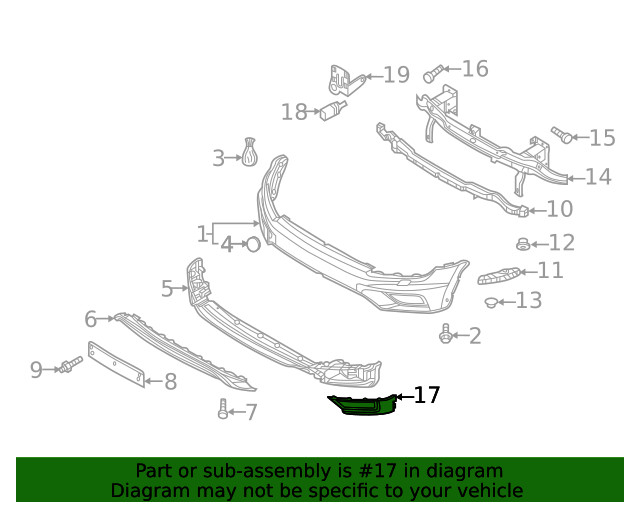 Genuine Volkswagen Fog Light Trim 5NN-853-212-B-9B9 gallery