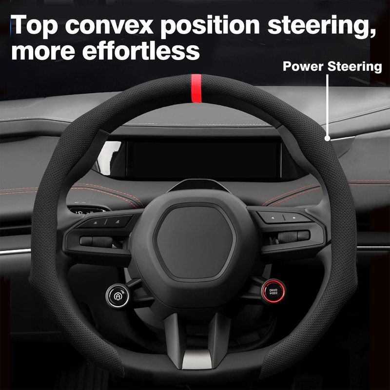 For Honda 14.5-15 inch Car Steering Wheel Cover Premium Nappa Leather Breathable gallery