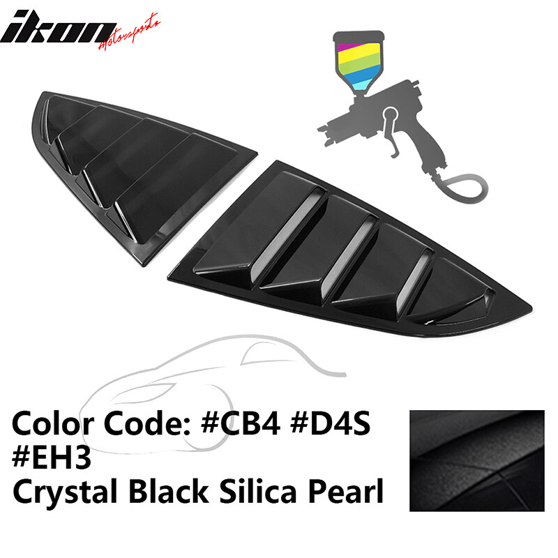 Fits 22-24 Subaru BRZ GR86 IKON #CB4 Crystal Black Silica Pearl Window Louver PC