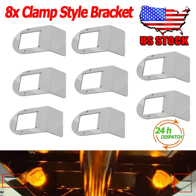 For Truck Peterbilt Kenworth RV Watermelon Light Under Glow Frame Bracket – 8Pcs