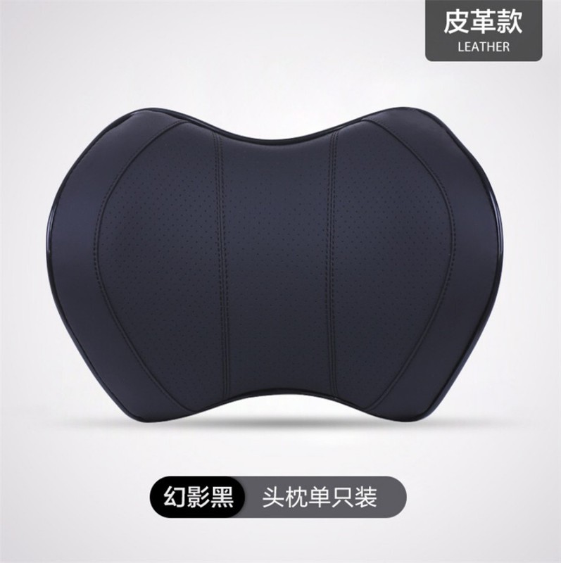 Memory Foam Car Seat Headrest Pad Neck Pillow Head Rest Support Cushion Leather gallery