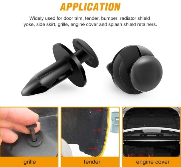 200pcs Universal Car Fender Clips Plastic Push Bumper Retainer Rivet Fastener Ki gallery
