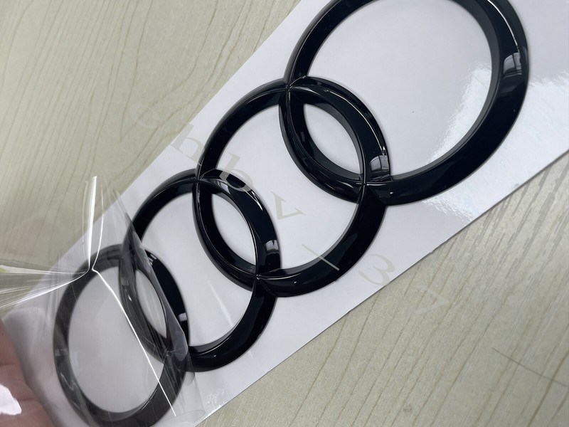 New Audi A4 Emblem Gloss Black Rings Rear Quattro 2.0T Sline 2008-2017 Combo Set gallery