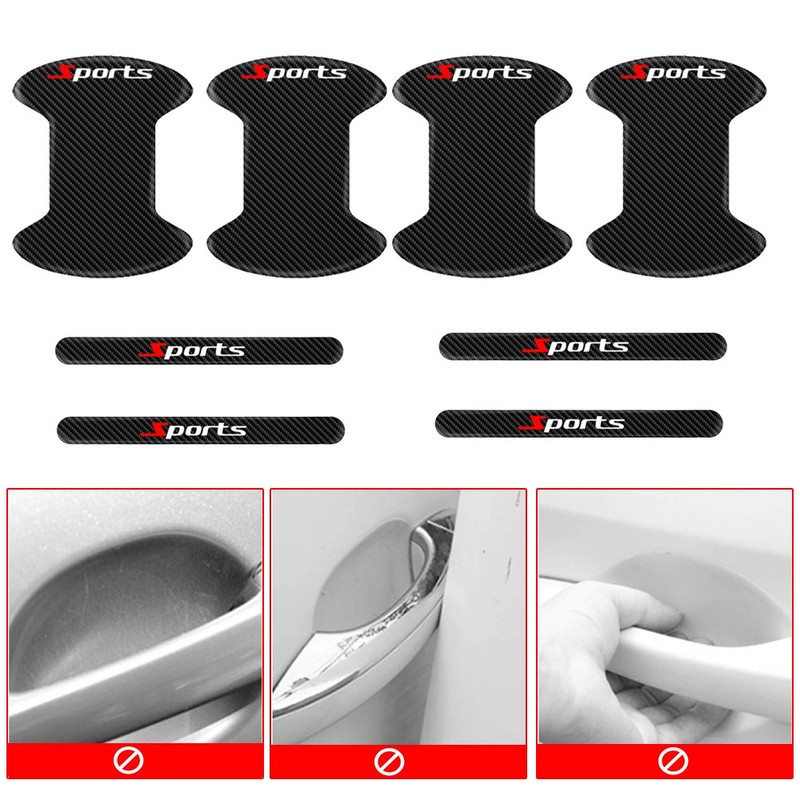 Black Invisible Car Door Handle Films Scratch Protector Sticker Car Accessories gallery