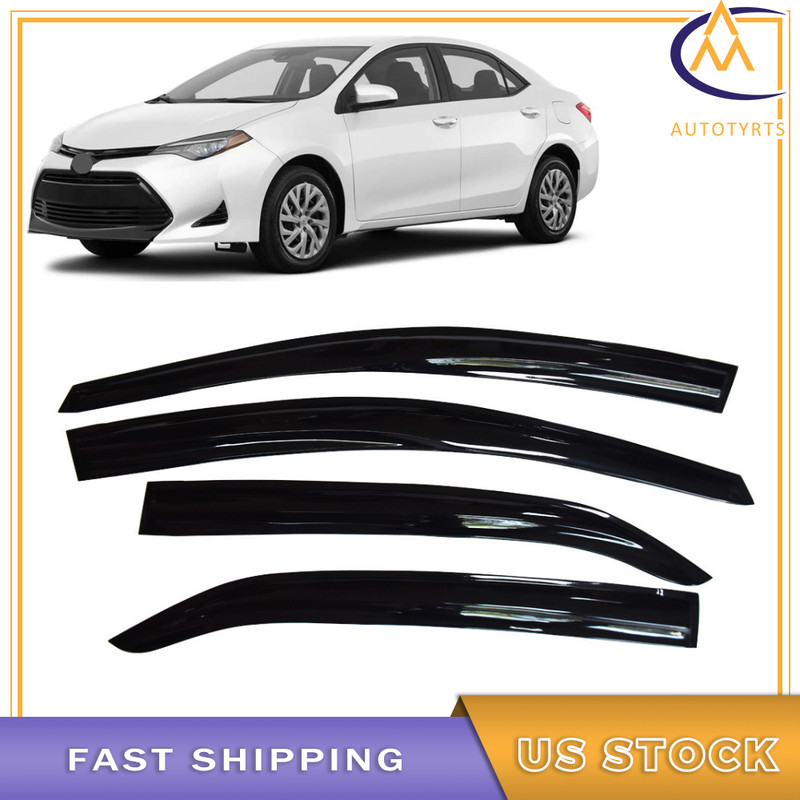 Mugen Style Window Visor Rain Guard Deflector Shade For Toyota Corolla 2014-2018