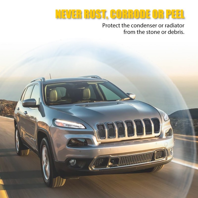 Replacement Front Grill Inserts Honeycomb Mesh Cover For 2014-2018 Jeep Cherokee gallery