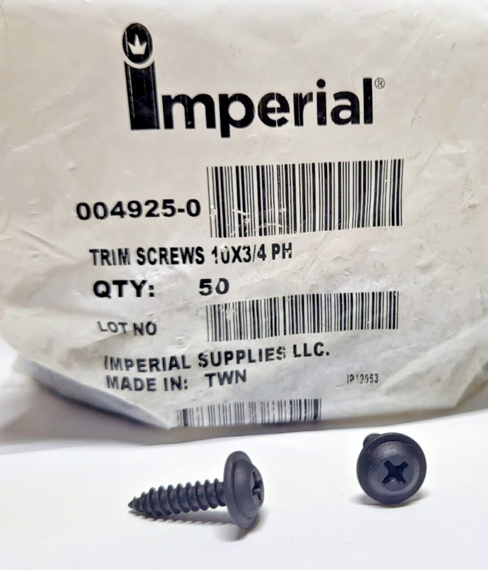 Lot of 100 New 10 x 3/4″ Phillips Flat Top Washer Head Trim Screws