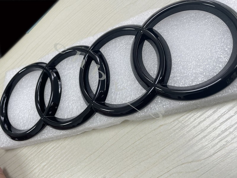 New Audi A4 Emblem Gloss Black Rings Rear Quattro 2.0T Sline 2008-2017 Combo Set gallery