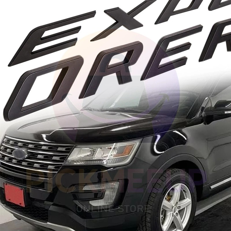 3D Matte Black Front Hood Letters For 2011-2024 Explorer Sport Emblems Modified