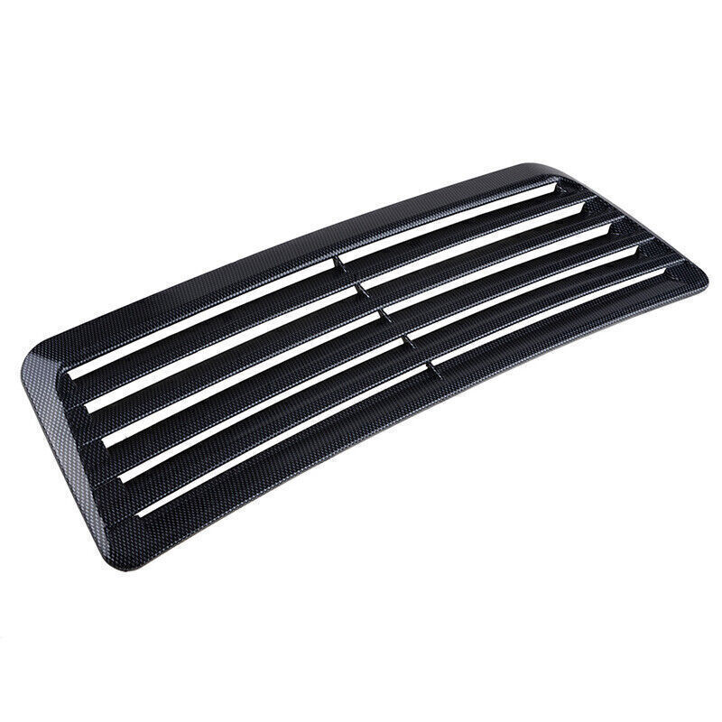 1X Universal Car Hood Air Flow Intake Grill Scoop Vent Bonnet Cover Carbon Black gallery