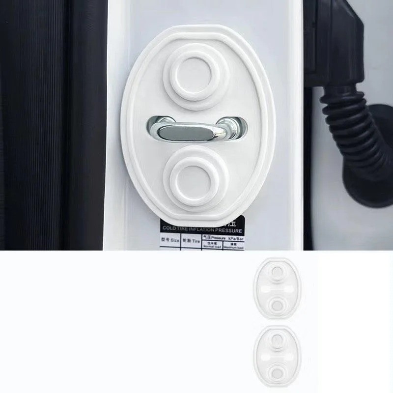 Car Door Lock Buckle Protective Cover Shock Absorber Cushion Silicone