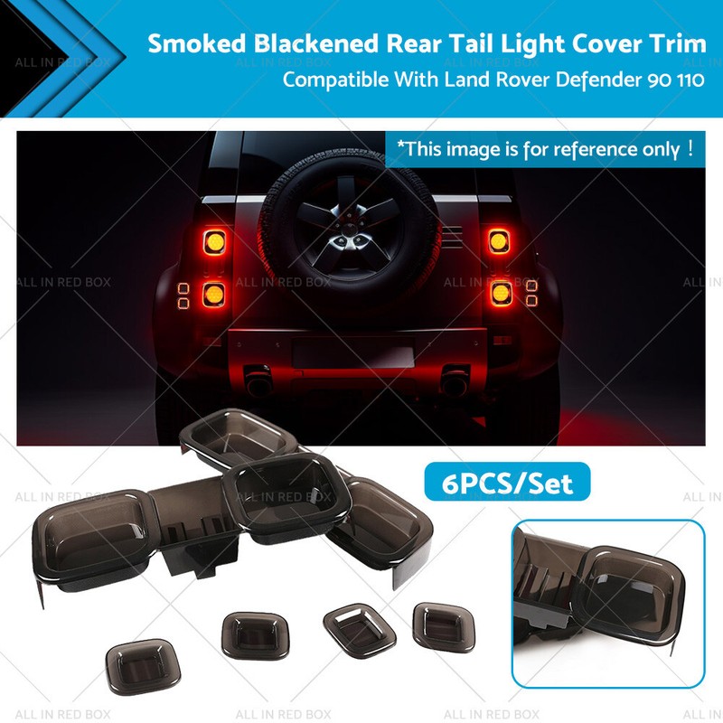 Smoked Blackened Tail Light Cover Suitable For Land Rover Defender 90 110 20-22