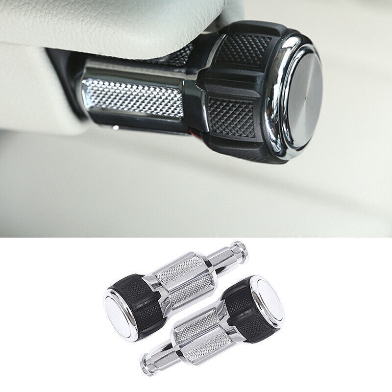 For Range Rover L405 2013-2020 Silver Zinc Alloy Central Seat Armrest Knob 2pcs
