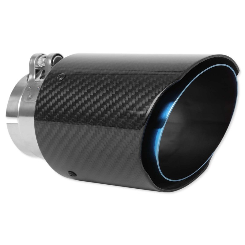 Real Carbon Fiber 2.5" In 3.5" Out Car Exhaust Muffler Tip For Honda CRV CR-V gallery