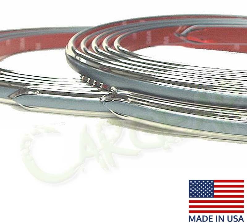 5/8″ Z Car Style Lt Blue & Chrome Beltline Body Side Molding 240z 260z 280z