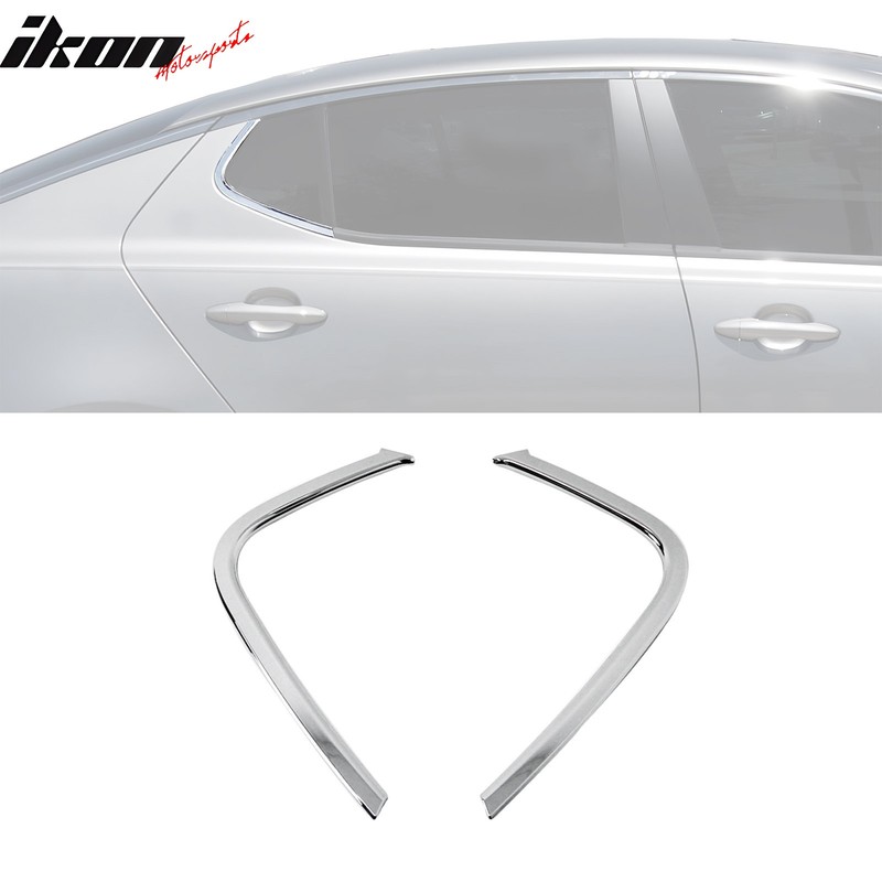Fits 11-13 Kia Optima 2PCS Door Window C Pillar Molding Trim Garnish ABS Chrome