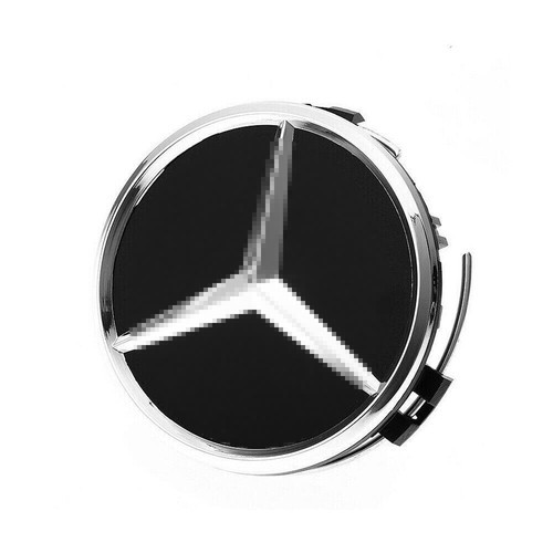 4Pack 75mm Wheel Center Hub Caps Emblem Fit For MercedesBenz C E S Black Badge ✔ gallery