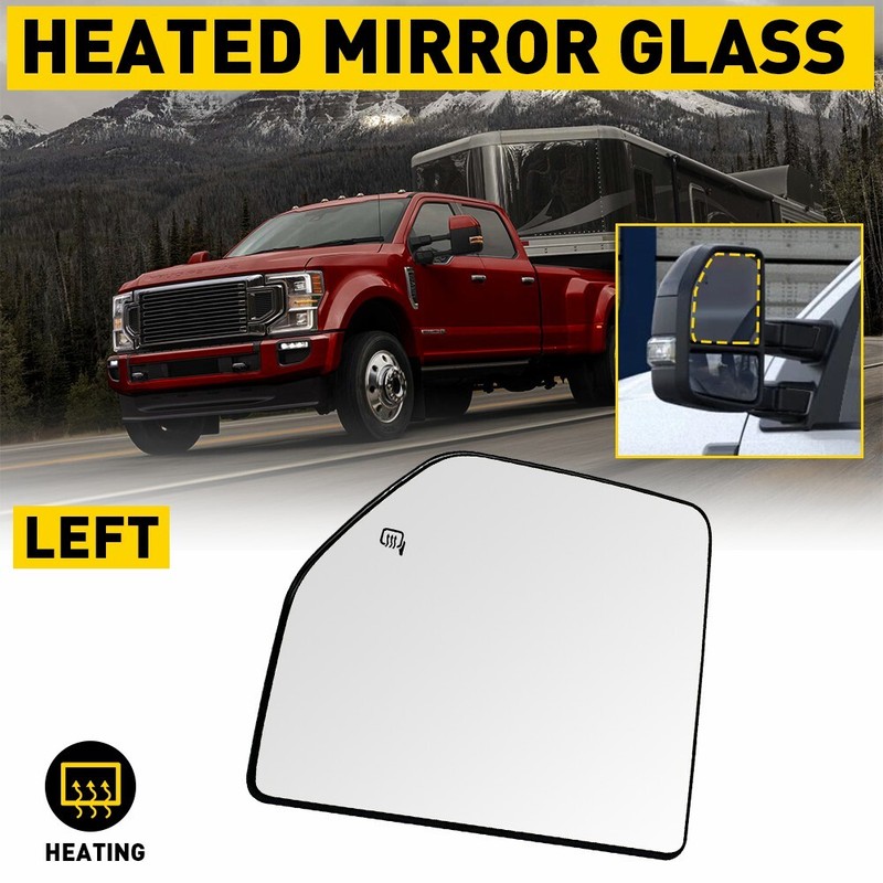 For 2017-2022 Ford Super Duty F250 F350 F450 F550 Mirror Glass Power Heated