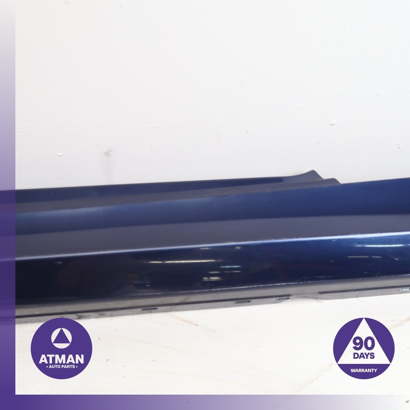 08-13 BMW E82 128i 135i Left Rocker Panel Side Skirt Blue 51777046347 OEM 77k gallery