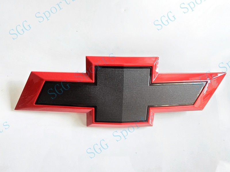 Front Grille Rear Bowtie Emblem Badge Gloss Red Black 2021+ Tahoe Suburban gallery
