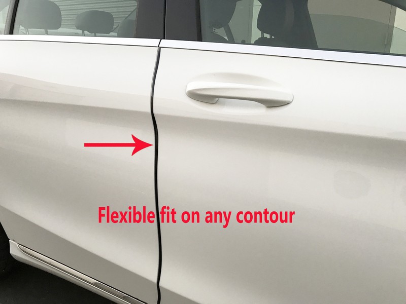 4PCS BLACK Door Edge Scratch Protector Guard Trim Molding For Chevy 2004-2018 gallery