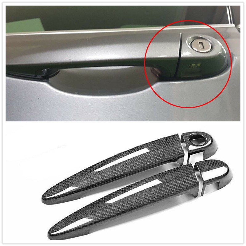 For BMW F32 F33 F36 w/ Intelligent Key 2x Carbon Fiber Door Handle Frame Trim