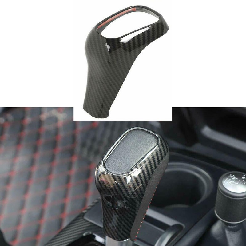 Interior Center Gear Shift Head Knob Cover Trim ABS For 4runner TRD 2010+ Carbon